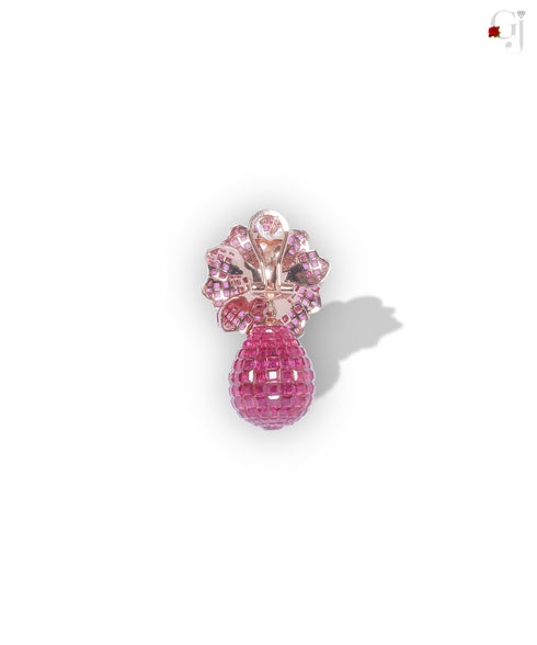 SILVER RUBY ICONIC EARRINGS